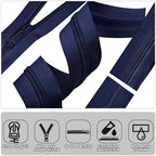 DOITEM 10 Yards Nylon Coil Zipper by The Yards, #5 Bulk Zippers for DIY Sewing Craft Bags with Replacement 20PCS Sliders (Navy Blue, #5)