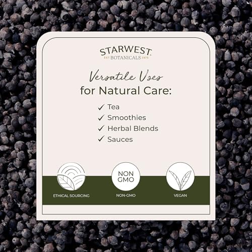 Starwest Botanicals Organic Chaste Tree Berries Whole, 1 Lb