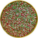 Edible Red & Green & White & Super Gold Sprinkles Candy 2mm Mini Pearls Cake Decorations Cupcake Toppers Cookie Decorating Perfect for Wedding Party Valentine Halloween Christmas Supplies 3OZ
