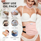 2 Pcs Castor Oil Pack Wrap, Organic Cotton Castor Oil Wrap for Neck, Liver Detox, Insomnia, Constipation