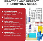 The Apprentice Doctor Phlebotomy Practice Arm Kit with Online Learning – Skill-Building Model Arm for Students, Beginners & Home Study