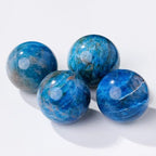 Blue Apatite Crystal Ball - Quartz Crystal Sphere - Polished Blue Apatite Stone Ball Decor Orb for Meditation & Feng Shui Office Decor, Protection and Energy Cleansing (40-50mm)