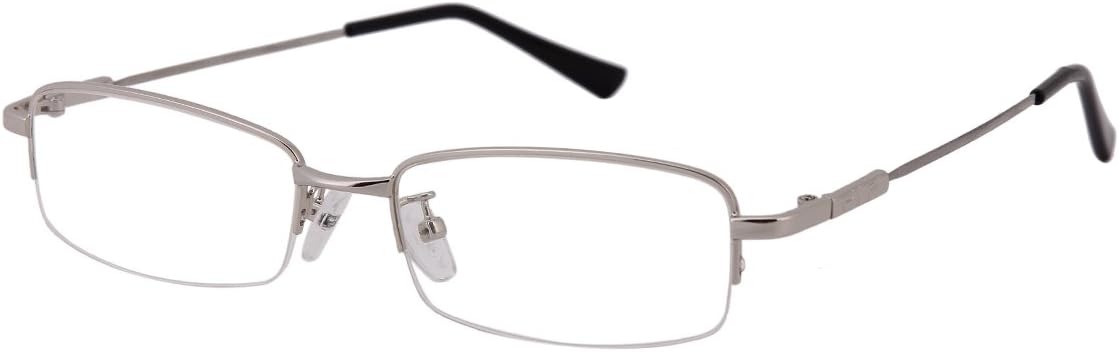 Mens Womens +1.25 Silver Color 1.56 High Index Lenses Reading Glasses Half Rim Readers Spectacles