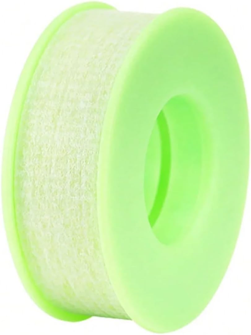 Eyelash Tape 15pcs Eyelash Grafting Isolation Tape with Non-Woven Fabric and Silicone Gel, Breathable and Easy(Green)