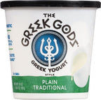 Greek God Greek Yogurt Style, Plain Traditional, Kosher, RBST Free, 24 Ounces (Pack of 6)