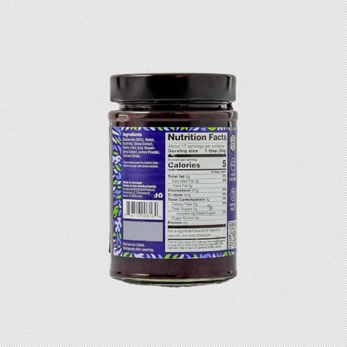 GOOD GOOD Blueberry Jam - No Added Sugar - Low Calorie - Gluten Free and Vegan - Diabetic and Keto Friendly - 12oz / 330g (Pack of 1)
