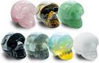 7pcs 1 inch Natural Crystals Skulls Mineral Gems Ghost Head Polished Carved Reiki Healing Gift Desktop Home Decor Stone Crafts Statues (Natural Crystal Skull- random7pcs)