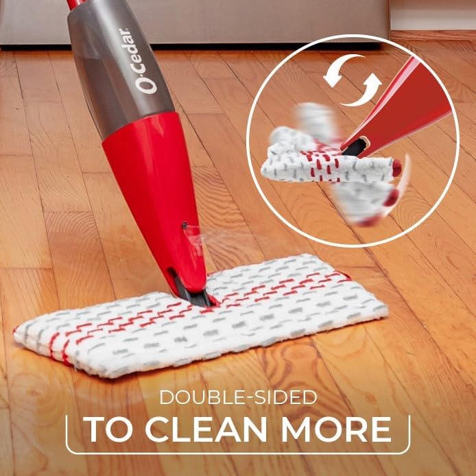 O-Cedar ProMist MAX Microfiber Spray Mop Removes 99% of Bacteria with just Water, Features 1 Extra Refill