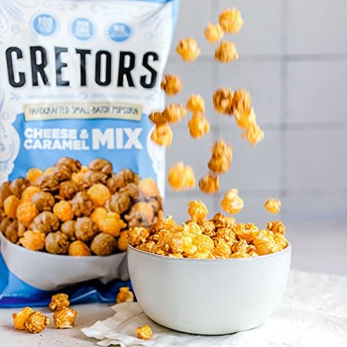 G.H. Cretors Cheese & Caramel Mix Flavor Popcorn King Size Single Serving Bags (6 Pack - 4.5 Oz Each)