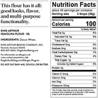 King Arthur Premium Semolina Flour: Coarse Ground, High Protein Durum Wheat Perfect Pasta, Pizza, Bread Making - Kosher, 3 lbs Resealable Bag, USA-Grown Wheat, Versatile Baking Ingredient (Pack of 2)
