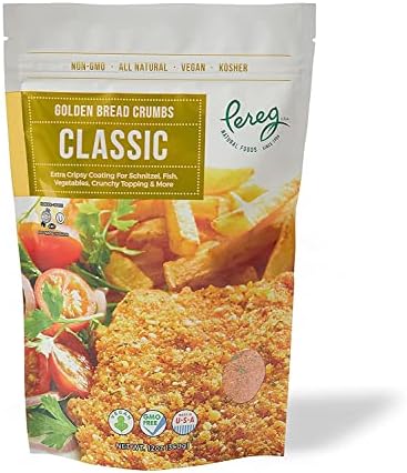 Pereg Bread Crumbs Classic (12 Oz x 6 Pack) – Crispy Breadcrumbs for Coating & Stuffing - Coat Burger, Schnitzel, Vegetables, Meatballs - Kosher Certified - Resealable Packaging