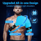 Comfytemp Shoulder Ice Pack Rotator Cuff Cold Therapy Wrap, Gel Packs for Injuries Reusable Hot Cold Compress Shoulder Brace for Pain Relief, Men Women Recovery Item (Large/X-Large)