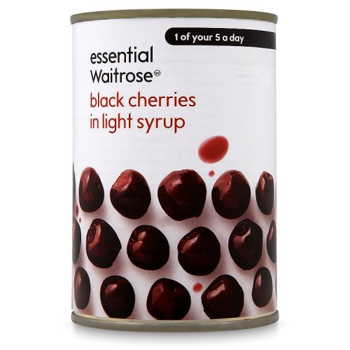 Essential Waitrose Black Cherries in Light Syrup 425g