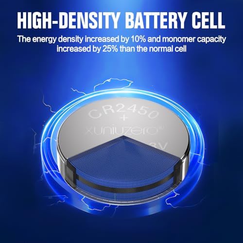 6-Pack CR2450 Lithium Coin Cell Battery, 3 Volt, Long Lasting Power, Mercury-Free, Child-Safe Package