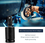 Universal Joint Swivel Socket Adapter 360 Degree Universal Rotation Air Impact Wobble Socket Wobble Socket Wrench (1/4 inch)