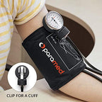PARAMED Aneroid Sphygmomanometer – Manual Blood Pressure Cuff with Universal Cuff 8.7-16.5" and D-Ring – Carrying Case in the kit – Black – Stethoscope Not Included