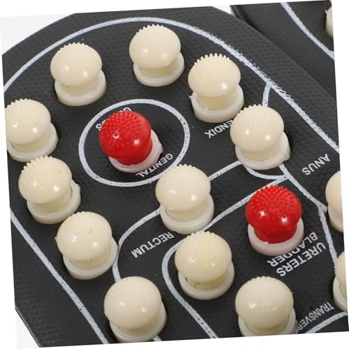minkissy Foot Health Massage Shoes Reflexology Slippers for Men Women Tai Chi Black Dot Acupuncture Massage Footwear for Plantar Fasciitis and Foot Relaxation