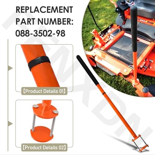 088-3502-98 088-3500-00 Mowers Mount Assist Handle Kit, Compatible with Bad Boy Mowers, (Except R Series) Grab Mount Assistant Handle, Easy to Get On and Off The Zero Turn Mower - Orange