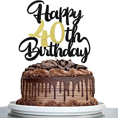 40th Happy birthday cake topper happy birthday cake decoration 40th birthday party decoration gift plugin (40)