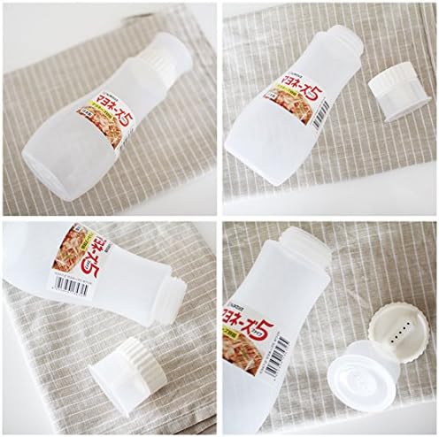 GARASANI 5 Hole Sauce Squeeze Bottle Ketchup Mayonnaise Dispenser with Leak Proof Clear Cover Cap (12oz - 350ml)