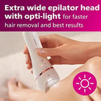 Philips Epilator Series 8000 5 in 1 Shaver for Women, Trimmer, Pedicure and Body Exfoliator with 9 Accessories, BRE740/14