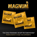 TROJAN Lubricated Magnum Condoms XL Large Size - 12 Count