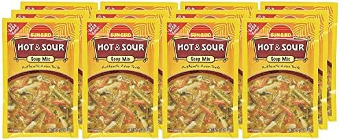 Hot & Sour Soup Mix Packets - Asian Soup Recipe - 1.34 Ounces Each (Pack of 12)