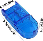 Blue Pill Cutter and Splitter with Dispenser,Safety Medicine Slicer, Tablet Splitter with Guard,Multiple Pill Splitter, Cuts Pills, for Cutting Small Pills or Large Pills in Half,Travel Sized