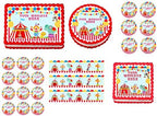 Circus Carnival 1/4 sheet (10.5 x 8 in.) Edible cake topper image Birthday Party Decoration.