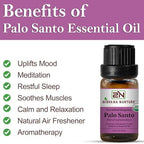 Palo Santo Essential Oil, USDA Certified Organic, 100% Pure Undiluted, Aromatherapy Oil for Diffuser, Hair & Skin Care