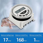 Timer Digital Switch Programmable 7-Day - Nopwer Pool Gate Sprinkler Light Control Heavy Duty Electrical 120V