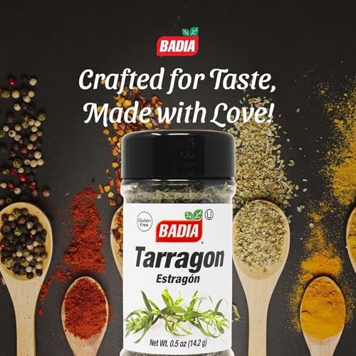 Badia Tarragon 0.5 oz – Aromatic & Sweet, French-Inspired Flavor, Dried Tarragon Leaves, Gluten Free & Kosher