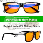+1.0 +1.5 +2.0 +2.5 Orange Blue Light Blocking Reading Glasses for Better Sleep - Migraine Glasses for Women & Men