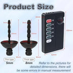 Male Silicone Electric Pulse Shock Urethral Sound Set, Soft Penis Plug Dilator E-stim with Catheter Beads Stimulation SM Cock Torture Urethra Masturbation Rod Sex Toys for Men Beginner (5 MM)