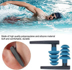 plplaaoo Comfortable Earplugs for Swimming, Swimming Ear Plugs, Ear Plugs for Swimming Adult,Waterproof Reusable Silicone Earplugs for Showering, Surfing and Others, earplugs Swimming earplugs loo