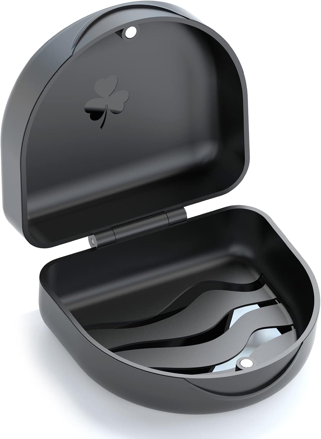 ARGOMAX Aligner and Retainer Case, Professional Orthodontic Storage Box for Braces, Night Guards & Mouth Guards, Slim & Portable Travel Essential-Black