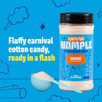 Wumple Orange Cotton Candy Sugar – Flavored Floss Sugar for Cotton Candy Machines, Fluffy Ready-to-Use Mix– Perfect for Parties, Carnivals & Events - Pack of 1 (Orange -13.2 oz)