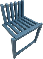 Folding Chair Wall-Mounted Invisible Shoe-Changing Stool Made of Solid Wood Wall Seat Folding with Support Legs Saving Space Suitable for Various Occasions Blue