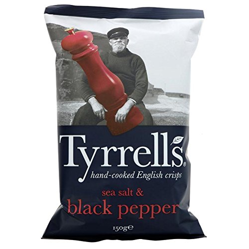 Tyrrells Sea Salt & Black Pepper Crisps 150g by Tyrrells