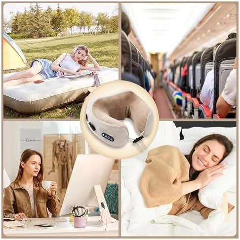 Rechargeable U-Shaped Neck Massage for Travel, Car, Office & Home Use Ideal