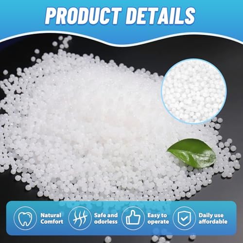 Tooth Repair Kit - 3.5 oz Temporary Fake Teeth Replacement Beads Kit in White & Ivory, Each 1.75 oz, with 3 Dental Tweezers Tools for Temporary Restoration of Missing & Broken Teeth
