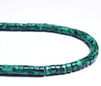 Natural Stone Beads Round Green Malachite Gemstone Beads 2x4mm Flat Heishi Disc Gemstone Loose Beads 15inch /Strand for Jewelry Making (2x4mm, Green Malachite)