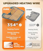 Graphene-Infused Heating Pad 3X Deeper Pain Relief, Weighted Instant Heating Pads for Neck and Shoulders, Heated Wrap w/ 6 Heat Options 4 Auto-Off Timer, Gifts for Mom Women Christmas Birthday