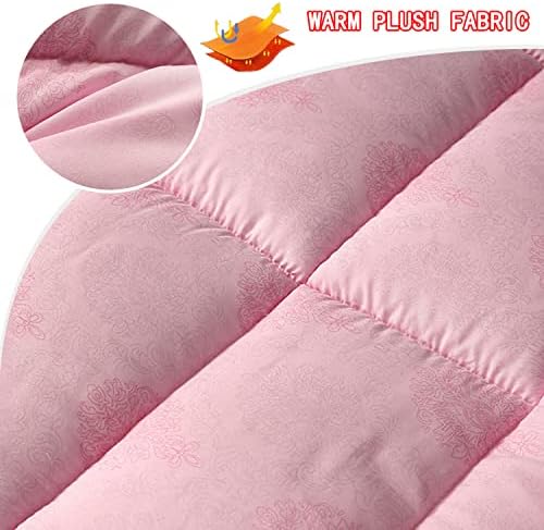 Foldable Bed Mattress Topper for Salon Beauty Massage Mattress Pad with Face Breath Hole Square Head Massage Table Mattress Protector for Spa Bed with Elastic Bands,White,80x185cm