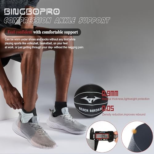Ankle Brace for Men and Women(1 Pair),Adjustable Ankle Support Compression Sleeve, Breathable Foot Brace Sleeve for Sprain, Arthritis, Plantar Fasciitis, Achilles tendon,Pain Relief, Running