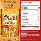 Werthers Caramel Crunch Topping Popcorn Duo Pack – Classic & Salted Caramel Flavours, 2 × 5.29 oz Resealable Popcorn Bags – Gourmet Sweet & Salty Snack Box Gifts for Movie Nights