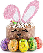 Two Sets of Easter Bunny Ears Cake Topper Decorations,Easter Bunny Theme Party Cake Topper, Easter Spring Party Cake Topper Supplies