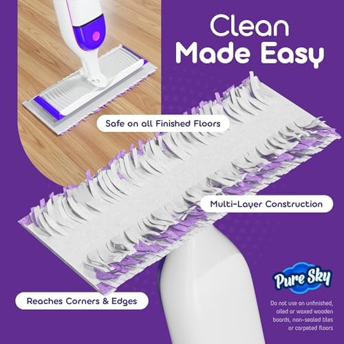30 Pack Power Mop Refills, Pads for Swiffer PowerMop – Upgraded Design with Full Width, Improved Absorbent Layer, 5X Cleaning – Heavy Duty Replacement Compatible with Swiffer Power Mop Pads, Bulk Pack
