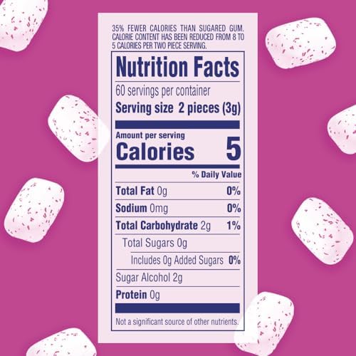 ORBIT Bubblemint Sugar Free Chewing Gum Travel Essentials Mint Spring Break Travel Gum, 120 Ct Resealable Bottle