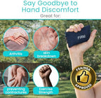 Vive Palm Grip Protector (3 Pack) - Hand and Finger Contracture Cushions - for Arthritis, Skin Breakdown, Exercise Strength - Comfortable Elastic Band Sized for Men and Women - Stroke Patient Rehab